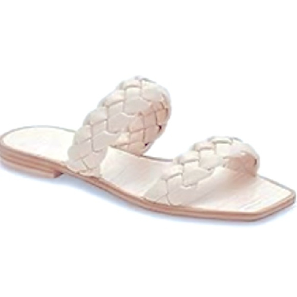Women’s Square Open Toe Flat braided Sandals size 7.5M